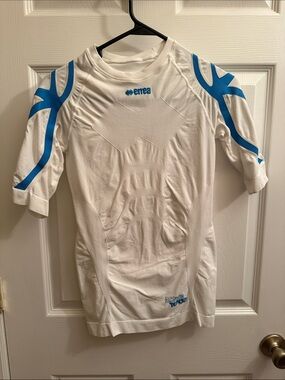 Errea active tense Athletic Compression Shirt with Blue Accents